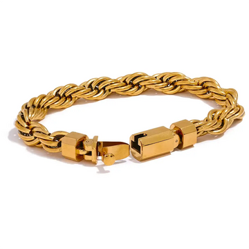 Men's Premium Gold-Plated Rope Bracelet