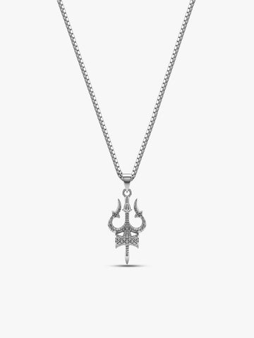 Shiv ji Trishul 925 Sterling Silver Pendant