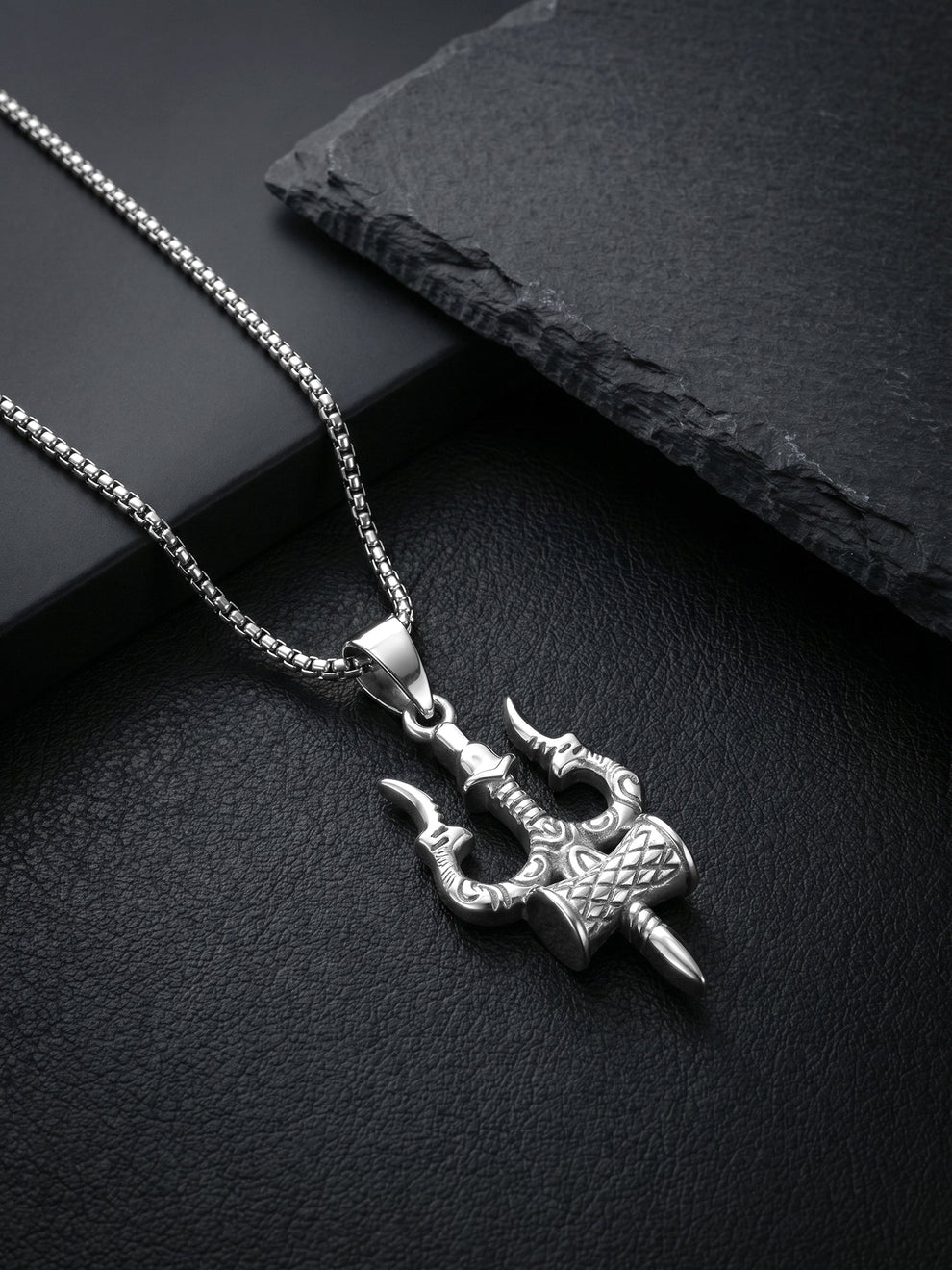 Shiv ji Trishul 925 Sterling Silver Pendant