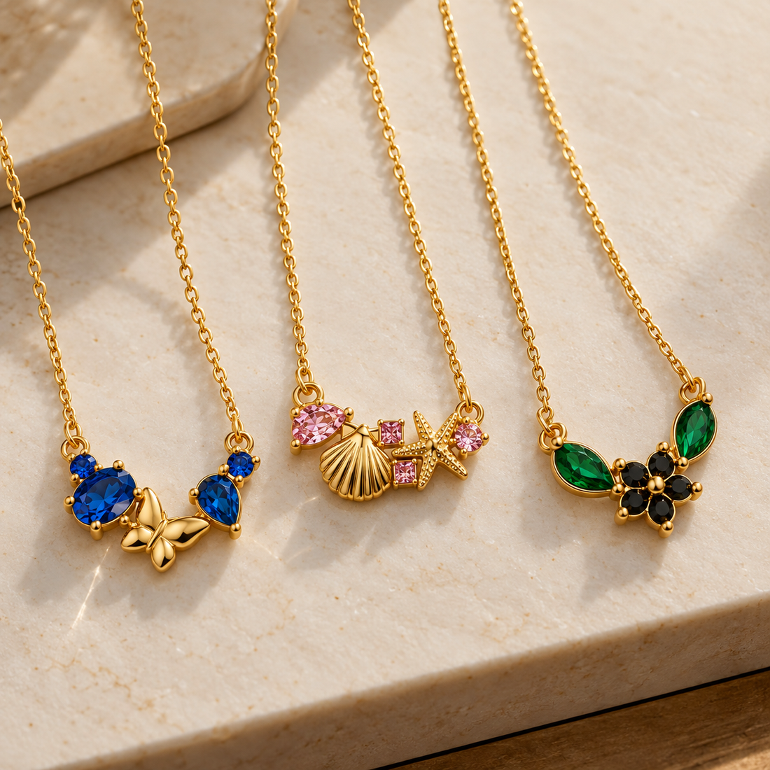 3-Piece Statement Pendant Necklace Set