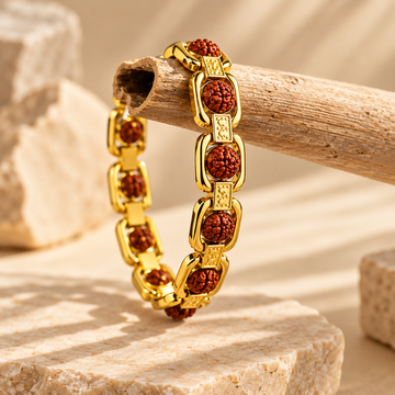 TARADE — DIVINE RUDRAKSHA GOLD PLATED BRACELET ✨🕉️