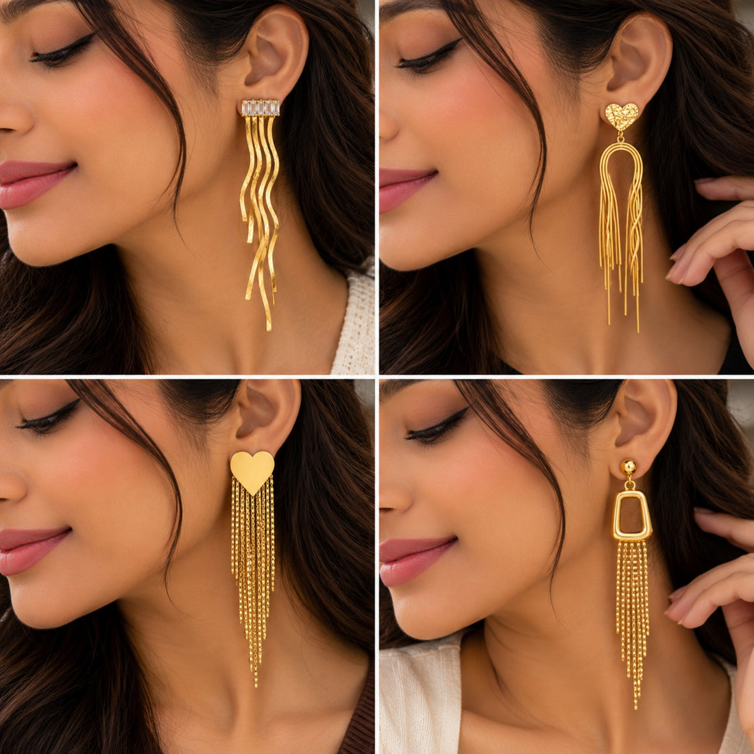 4-Piece Statement Tassel Earring Set