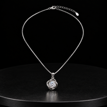 925 Sterling Silver Celestial Twist Pendant Necklace