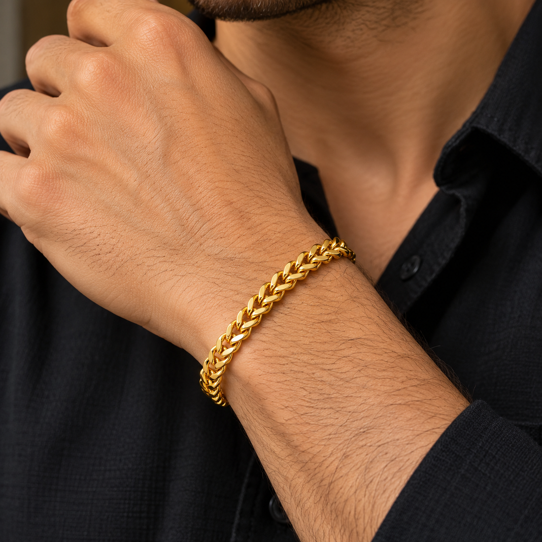 Herringbone Gold Plated Bracelet