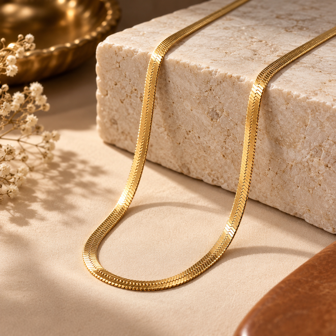 Snake Chain Gold Necklace