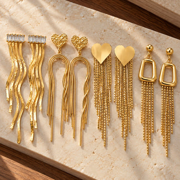 4-Piece Statement Tassel Earring Set