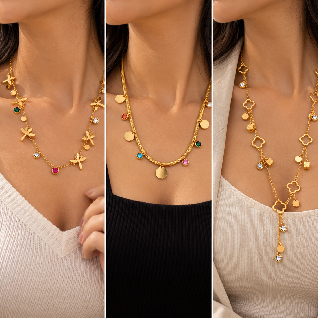 3-Piece Charm Necklace Set